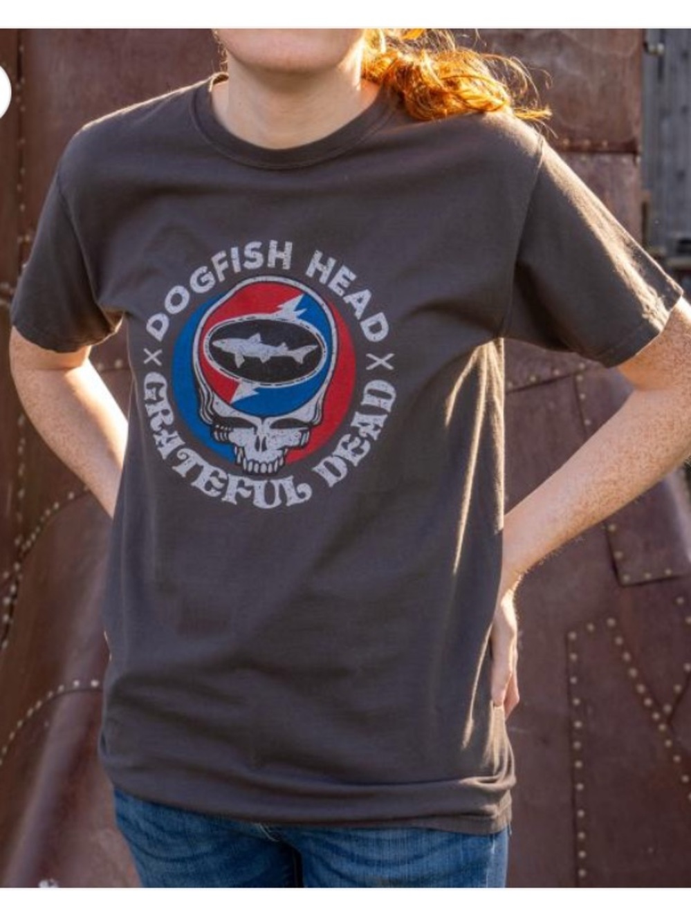 Grateful Dead Dogfish Head Brewery Tee Gray NWT M